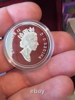 1992 Canada Proof Silver $1 Kingston to York Stagecoach 1st Year of Stirling