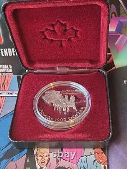 1992 Canada Proof Silver $1 Kingston to York Stagecoach 1st Year of Stirling