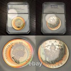 1994 $1 Canada Sled Dog Patrol Silver Proof Dollar, PCI Holder- Rainbow Toned 1994 $1 Canada Sled Dog Patrol Silver Proof Dollar, PCI Holder- Rainbow Toned