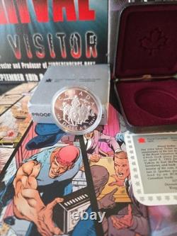 1994 Canada Proof Silver Dollar Last RCMP Dog Team Patrol Sterling Silver