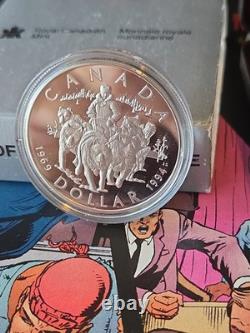1994 Canada Proof Silver Dollar Last RCMP Dog Team Patrol Sterling Silver