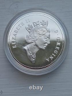1994 Canada Proof Silver Dollar Last RCMP Dog Team Patrol Sterling Silver