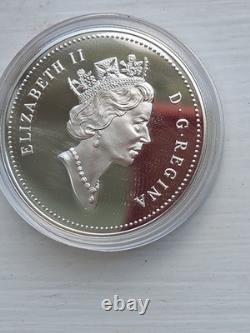 1994 Canada Proof Silver Dollar Last RCMP Dog Team Patrol Sterling Silver