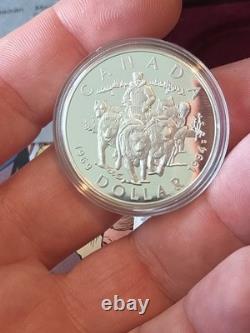 1994 Canada Proof Silver Dollar Last RCMP Dog Team Patrol Sterling Silver