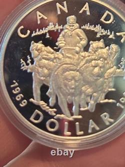 1994 Canada Proof Silver Dollar Last RCMP Dog Team Patrol Sterling Silver