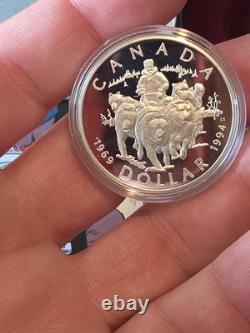 1994 Canada Proof Silver Dollar Last RCMP Dog Team Patrol Sterling Silver