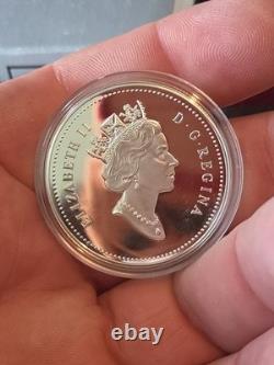 1994 Canada Proof Silver Dollar Last RCMP Dog Team Patrol Sterling Silver