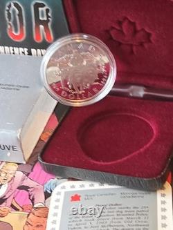 1994 Canada Proof Silver Dollar Last RCMP Dog Team Patrol Sterling Silver