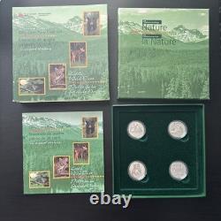 1996 50-Cent SILVER 4 Coin Set Little Wild Ones 1.1 oz. SILVER