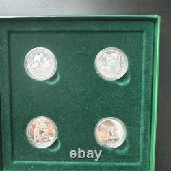 1996 50-Cent SILVER 4 Coin Set Little Wild Ones 1.1 oz. SILVER