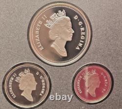1997 Canada Double Dollar Silver Proof Set Hockey Victory Prestige Case and COA