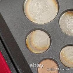 1997 Canada Silver Proof Set Rainbow Toned Coins Impressive! #coinsofcanada