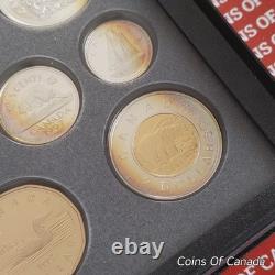 1997 Canada Silver Proof Set Rainbow Toned Coins Impressive! #coinsofcanada