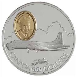 1998 Canada $20 Silver Coin Canadair CP-107 Aviation Gold Gilded RCM
