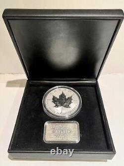 1998 Canada $50 10 oz 9999 PROOF 10th Anniversary Fine Silver Maple Leaf Coin
