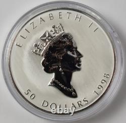 1998 Canada $50 Silver Proof Coin with Case PH204