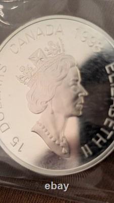 1998 Canada Chinese Calendar Lunar Year of the Tiger Silver $15. Proof E0273