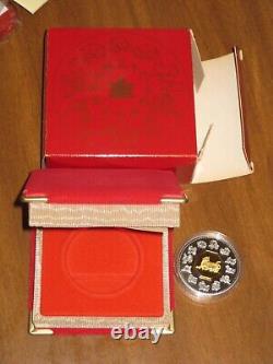 1998 Canada RCM lunar year of the tiger sterling silver proof $15 with box COA