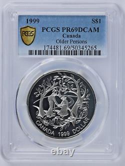 1999 CANADA Silver Proof Dollar Year of Older Persons PCGS PR 69 DCAM