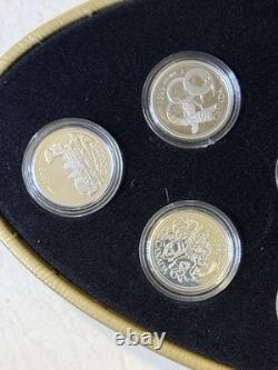 1999 Canada Millennium Sterling Silver Proof 25 Cent 12 Coin Set Box & COA