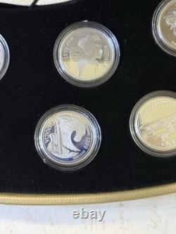 1999 Canada Millennium Sterling Silver Proof 25 Cent 12 Coin Set Box & COA