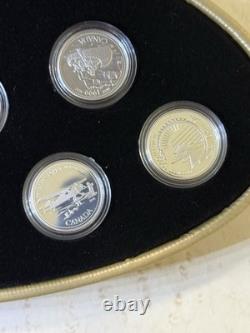 1999 Canada Millennium Sterling Silver Proof 25 Cent 12 Coin Set Box & COA