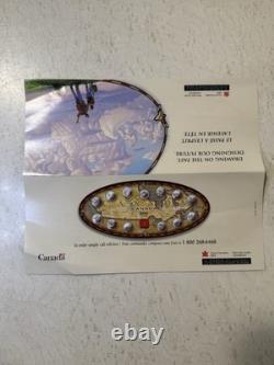 1999 Canada Millennium Sterling Silver Proof 25 Cent 12 Coin Set Box & COA