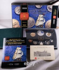 1999 Silver Canada 8 Coin Proof Set Box/COA RCM