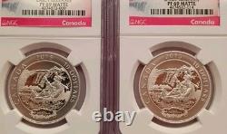 2 2015 Silver $10 Canada Ngc Pf 69 Matte Early Releases Whitewater Rafting