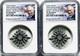 (2) 2024 Canada Silver 1oz PROOF SAPPHIRE JUBILEE SNOWFLAKE BROOCH's NGC PF70 FR