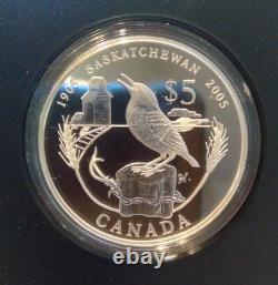 (2) Proof Silver Canada Coins - 2005 - Alberta & Saskatchewan Centennial OPG