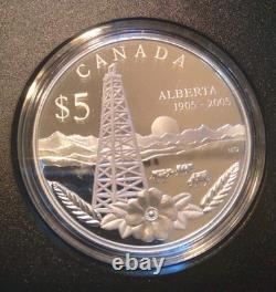 (2) Proof Silver Canada Coins - 2005 - Alberta & Saskatchewan Centennial OPG