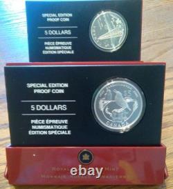 (2) Proof Silver Canada Coins - 2005 - Alberta & Saskatchewan Centennial OPG
