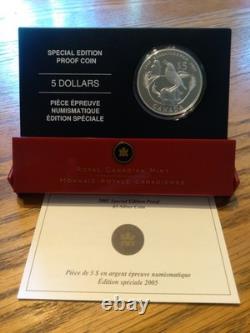 (2) Proof Silver Canada Coins - 2005 - Alberta & Saskatchewan Centennial OPG