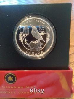 (2) Proof Silver Canada Coins - 2005 - Alberta & Saskatchewan Centennial OPG
