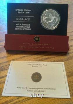 (2) Proof Silver Canada Coins - 2005 - Alberta & Saskatchewan Centennial OPG