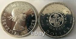 (20) 1964 Canada Proof Like PL Silver Dollar BU Roll $20 Face Silver Canadian