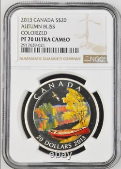 20 Dollars 2013 Canada Autumn Bliss Silver Proof Ngc Pf70