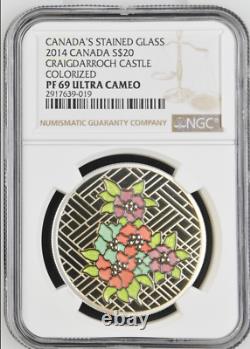 20 Dollars 2014 Canada Craigdarroch Castle Silver Proof Ngc Pf69