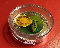20 Dollars 2014 Canada Water-lily And Leopard Frog Silver Proof