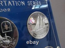 2000-2002 Canadian $20 Proof Silver Transportation Series Set of 9 (Holograms)