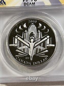 2000 Canada $1 Silver Proof Coin Voyage of Discovery Graded PR 70 DCAM by ANACS