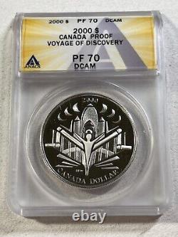 2000 Canada $1 Silver Proof Coin Voyage of Discovery Graded PR 70 DCAM by ANACS