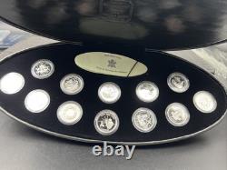 2000 Canada 12 Coin Sterling Silver Millenium Proof Quarter Set with Box & COA #D1