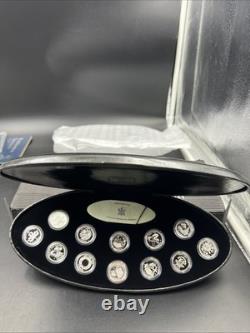 2000 Canada 12 Coin Sterling Silver Millenium Proof Quarter Set with Box & COA #D1