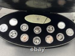 2000 Canada 12 Coin Sterling Silver Millenium Proof Quarter Set with Box & COA #D1