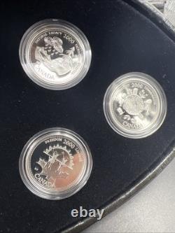 2000 Canada 12 Coin Sterling Silver Millenium Proof Quarter Set with Box & COA #D1