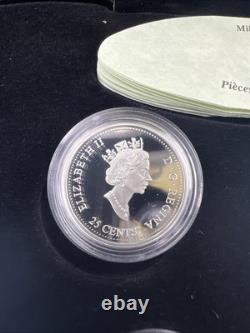 2000 Canada 12 Coin Sterling Silver Millenium Proof Quarter Set with Box & COA #D1