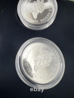 2000 Canada 12 Coin Sterling Silver Millenium Proof Quarter Set with Box & COA #D1