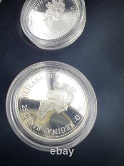 2000 Canada 12 Coin Sterling Silver Millenium Proof Quarter Set with Box & COA #D1